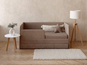 Диван-кровать Happy (капучино) в Шарыпово - sharypovo.mebel-nsk.ru | фото