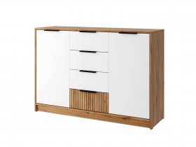Комод КМ-002 Ивис (дуб крафт золотой/белый) в Шарыпово - sharypovo.mebel-nsk.ru | фото