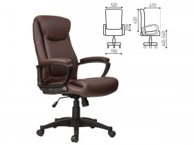 Кресло офисное BRABIX Enter EX-511, коричневое в Шарыпово - sharypovo.mebel-nsk.ru | фото