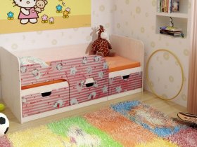 Кровать детская с ящиками 1,86 Минима Hello Kitty в Шарыпово - sharypovo.mebel-nsk.ru | фото