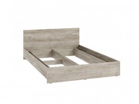 Кровать двухспальная КР-140 Ронда (дуб крафт серый) в Шарыпово - sharypovo.mebel-nsk.ru | фото