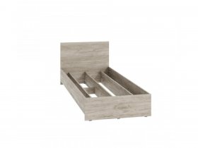 Кровать односпальная КР-080 Ронда (дуб крафт серый) в Шарыпово - sharypovo.mebel-nsk.ru | фото
