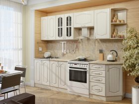 Модульная кухня Классика-1 (дуб молочный) в Шарыпово - sharypovo.mebel-nsk.ru | фото