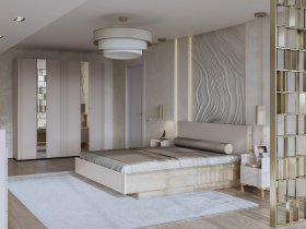 Модульная спальня Одетта (дуб эндгрей/меланж) в Шарыпово - sharypovo.mebel-nsk.ru | фото