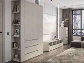Модульная стенка Люмо (кашемир) в Шарыпово - sharypovo.mebel-nsk.ru | фото