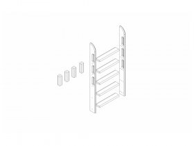 Пакет №10 Прямая лестница и опоры для двухъярусной кровати Соня в Шарыпово - sharypovo.mebel-nsk.ru | фото