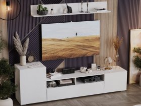 Стенка «Сильвия» (белый ясень) в Шарыпово - sharypovo.mebel-nsk.ru | фото