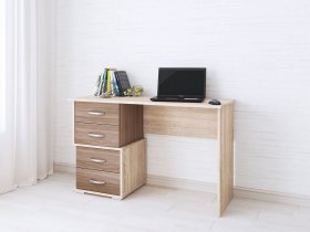 Стол письменный Сити-2 (ясень шимо темный/дуб сонома) в Шарыпово - sharypovo.mebel-nsk.ru | фото