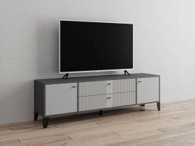 Тумба под ТВ Парус-10 (графит/светло-серый) в Шарыпово - sharypovo.mebel-nsk.ru | фото